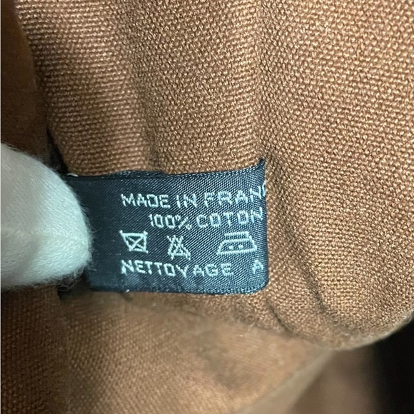 Authentic Hermes Large Vintage Rust and Navy Canvas Tote Bag - Picture 6 of 16